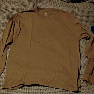 FREE Hanes Men's Brown Long Sleeve Tee